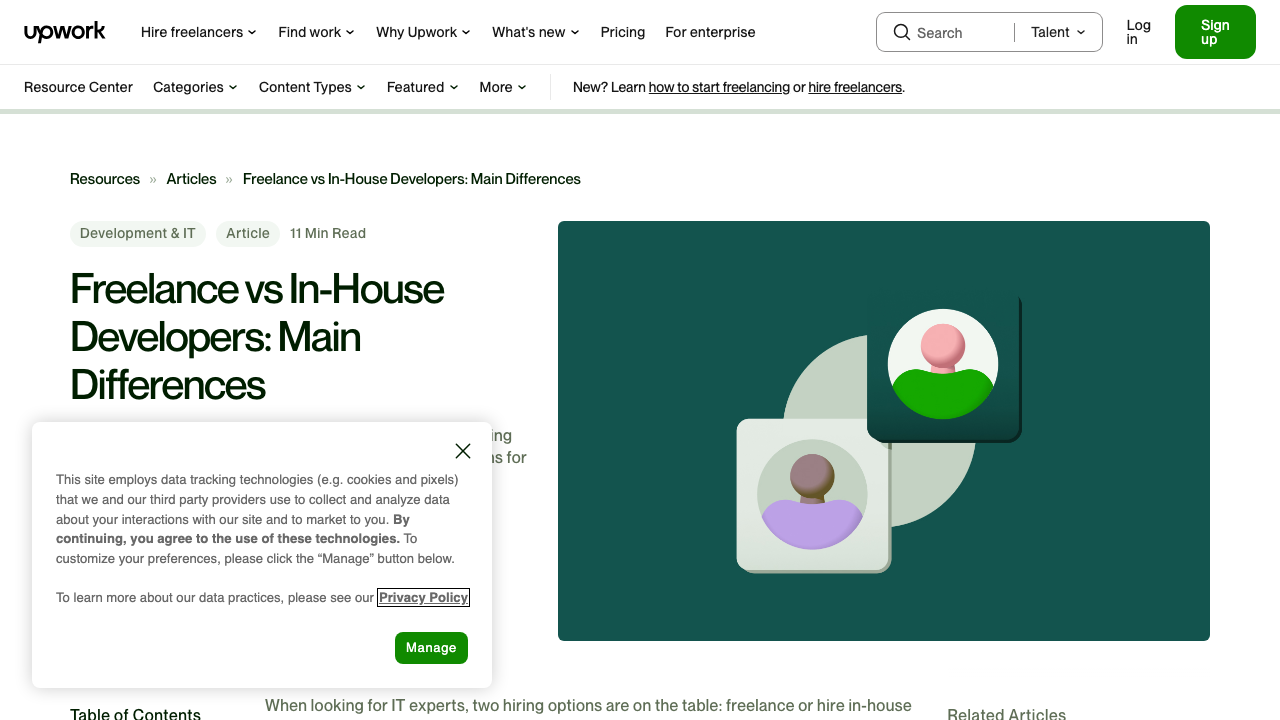 Upwork - Freelance vs In-House Developers: Main Differences preview